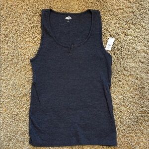 NWT Old Navy Dark Gray Women's Tank Top Slim Fit Size Large
